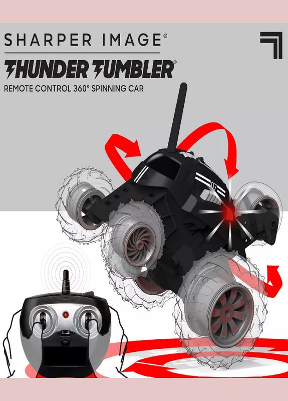 Машинка-перевертень Toy RC Car Monster Monster Spinning Саг на радіокеруванні чорна Spin Master (282964543)