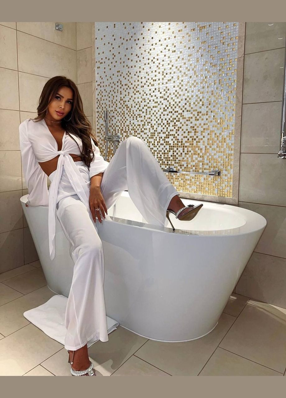 Женский летний костюм топ и широкие брюки. Nositi (335763596)