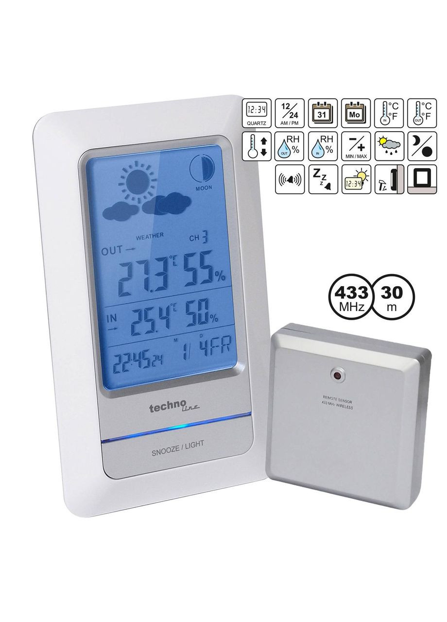 Метеостанція WS6740 White/Silver (WS6740) Technoline (301916986)