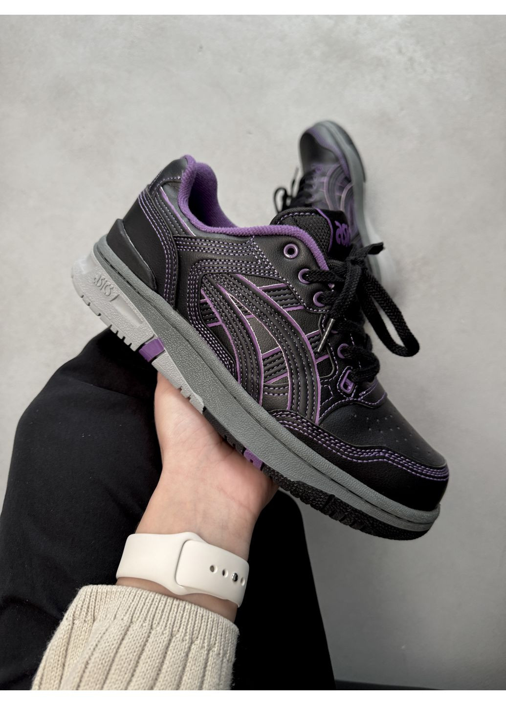 КРОССОВКИ ЖЕНСКИЕ ASICS EX89 BLACK / VIOLET АСИКС ЕХ89 No Brand чёрные демисезоны (368867970)