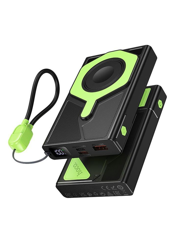 Повербанк з MagSafe мобільний 22,5W та PD20W 10000mAh Чорний/Зелений (DB83) Hoco (368878112)