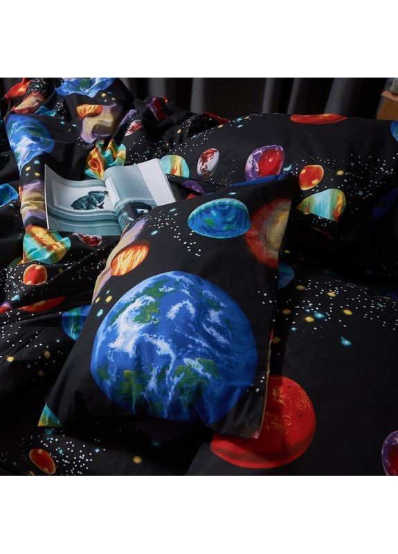Комплект постільної білизни Бязь Gold Люкс «» Євро 200х220 наволочки 4х50х70 (MS-820007048) Moon&Star Universe Magic (356113634)