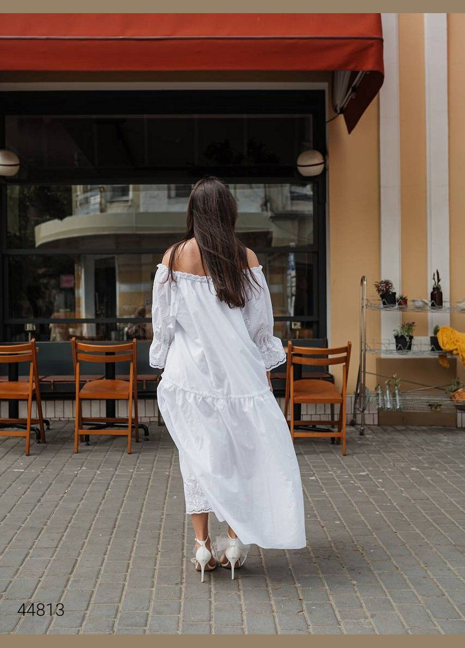 Білий повсякденний сукня жіноча з прошви Liton