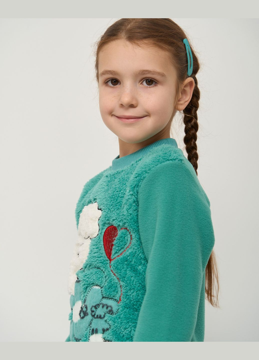 Темно-бирюзовая тёплый комплект на девочку со штанами Nicoletta