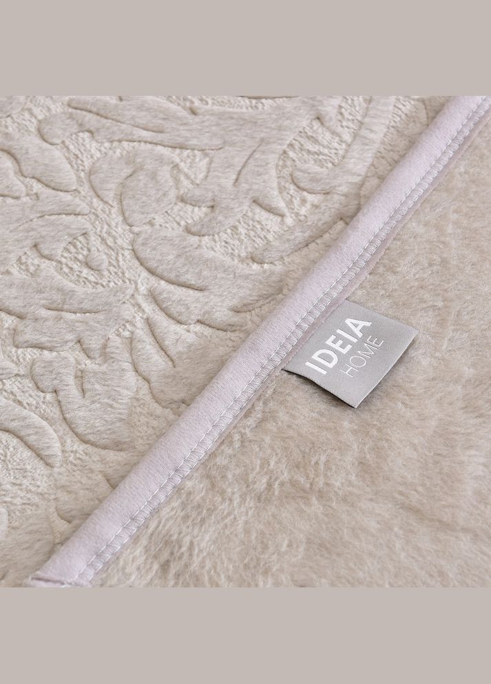 Покривало плед Royal 220x240 см беж євро на ліжко IDEIA (318493937)