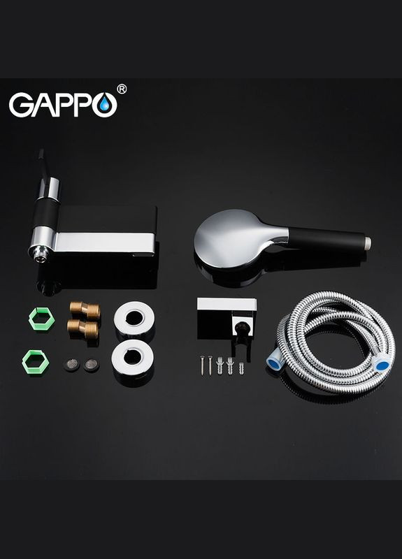 Змішувач для ванни G3281, чорний хром GAPPO (275335550)