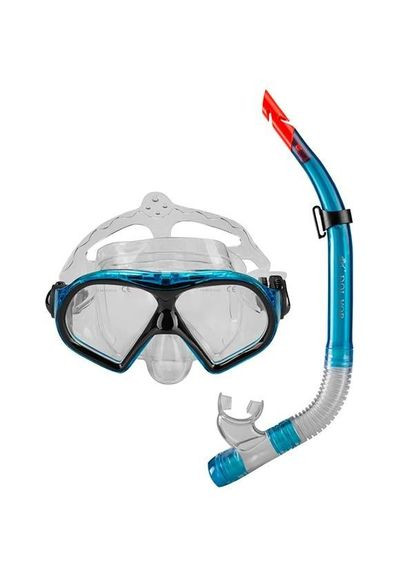 Набір для плавання маска М9510Р та трубка SN52Р, 14+, синій Dolvor (336965487)