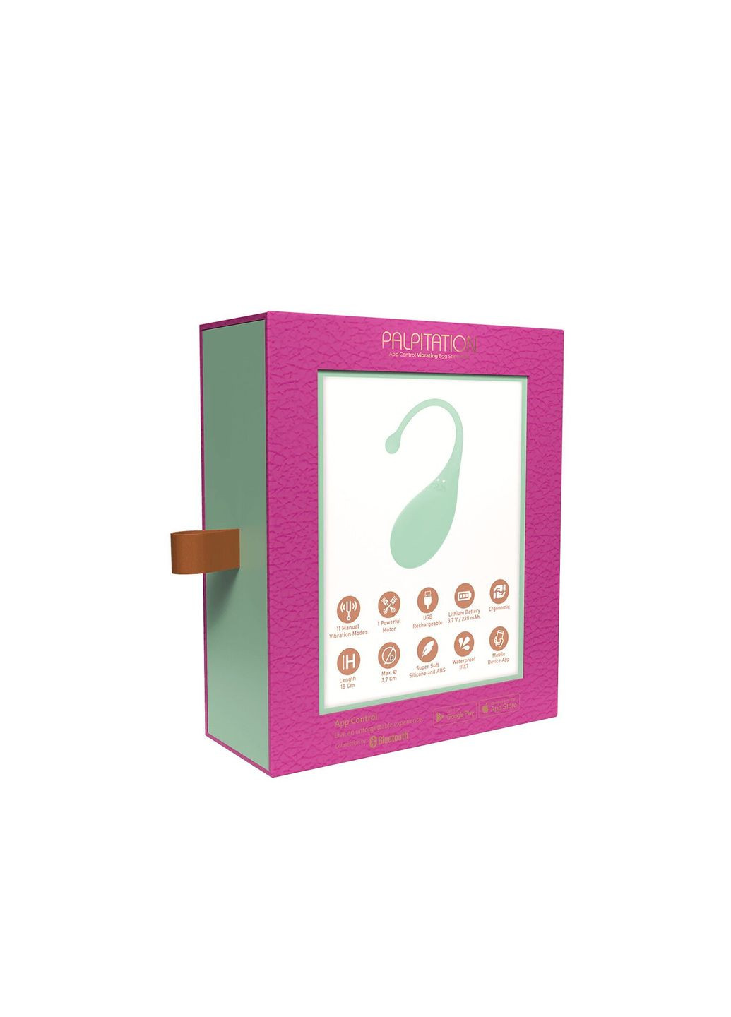 Смарт-віброяйце Palpitation Mint з глибокою вібрацією Adrien Lastic (297202223)