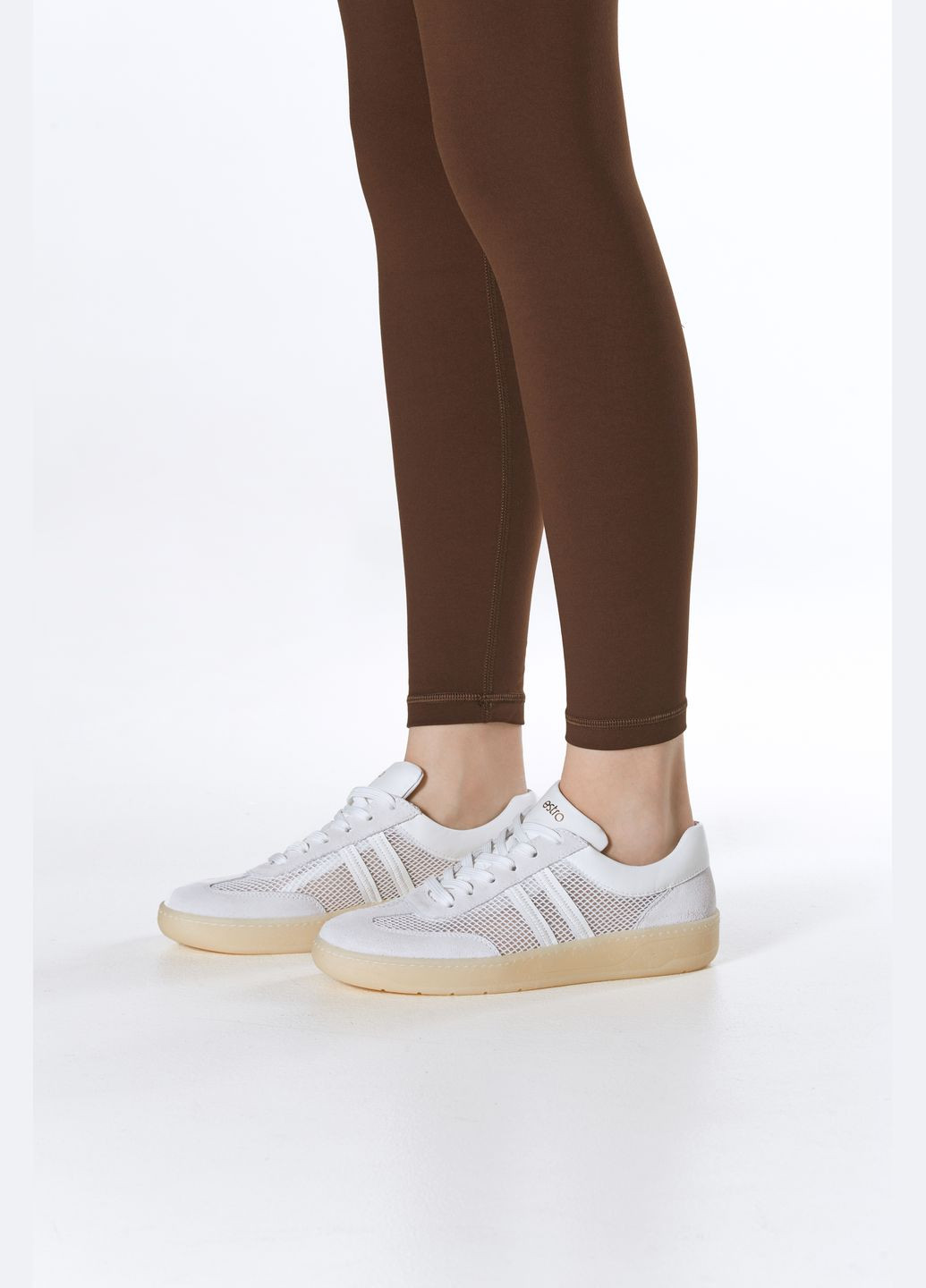 Бежеві кеди низькі, колір бежевий Estro