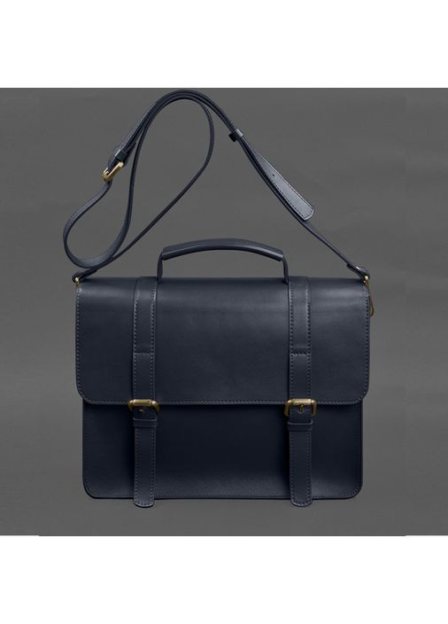 Шкіряна сумка-портфель Porte синій BlankNote (348359149)