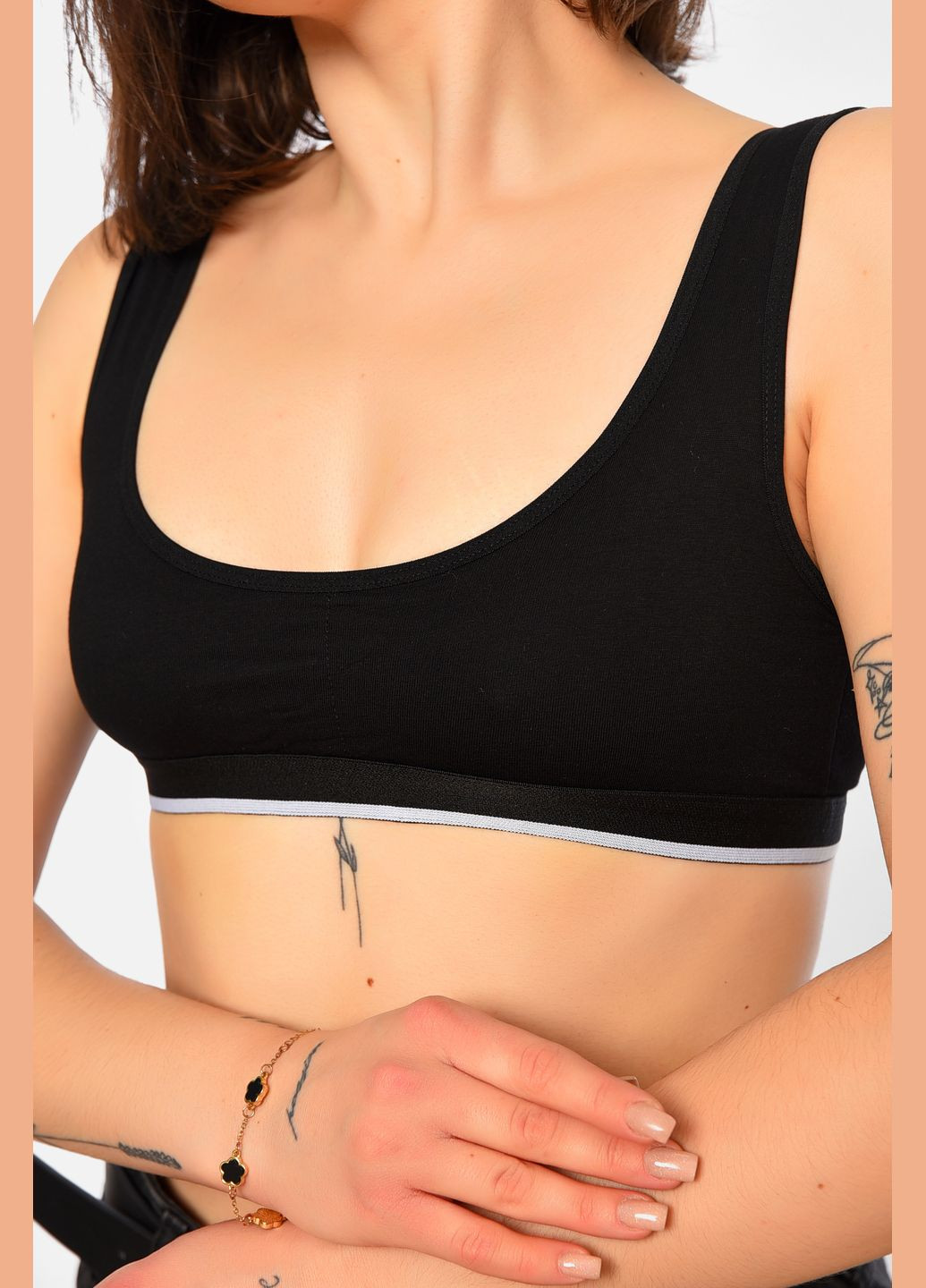 Топ женский черного цвета чашка В Let's Shop (314866139)