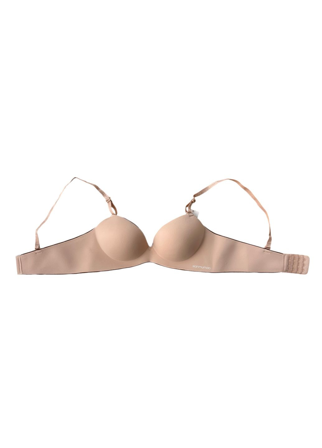 Бежевый бюст бесшовный без косточек с корректирующим пуш-ап (a64) No Brand