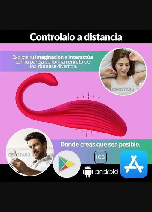 Яркое cмарт виброяйцо Love Spouse – Смарт вибраторы No Brand (370611884)