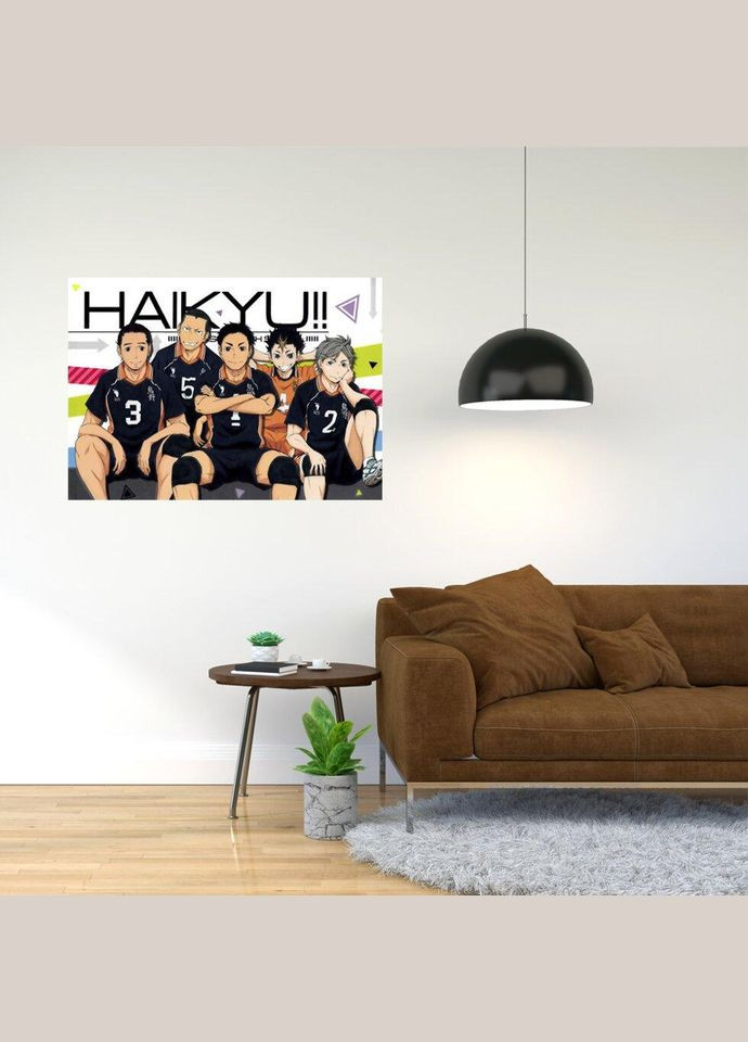 Плакат- с принтом "Haikyuu - Волейбол (спортивная манга аниме) 15" A2 А0 Кавун постер (316209469)