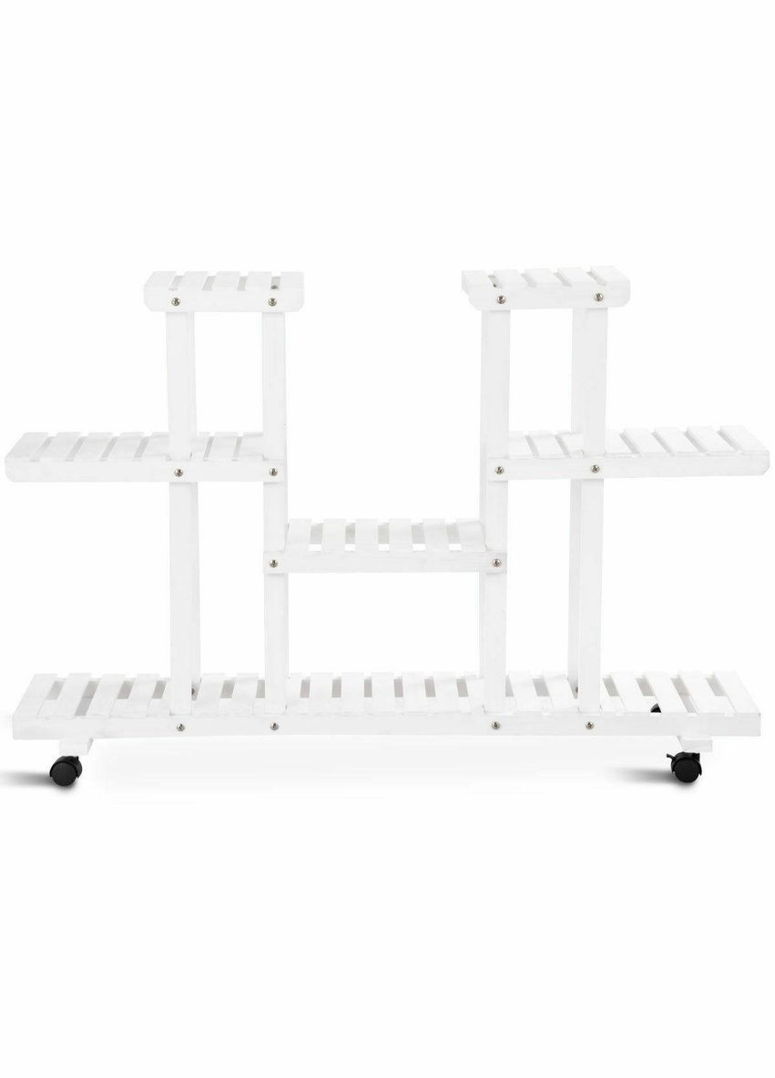 Підставка для квітів з дерева Ферран зефір на колесах (ЦВТ-103620) No Brand (328226637)