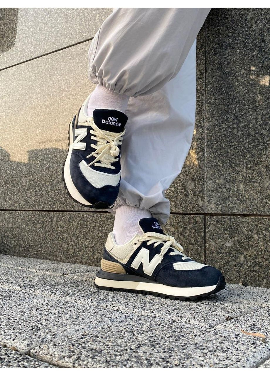 КРОСІВКИ ЖІНОЧІ NEW BALANCE 574 LEGACY BLUE WHITE НЬЮ БЕЛАНС 574 No Brand білі демісезони (368647154)