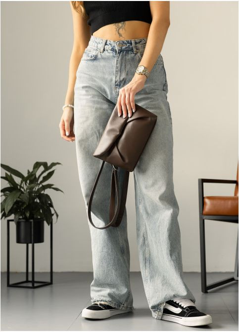 Жіноча сумка кросбоді з екошкіри Шоколадна (1133023417) Sambag (360965540)