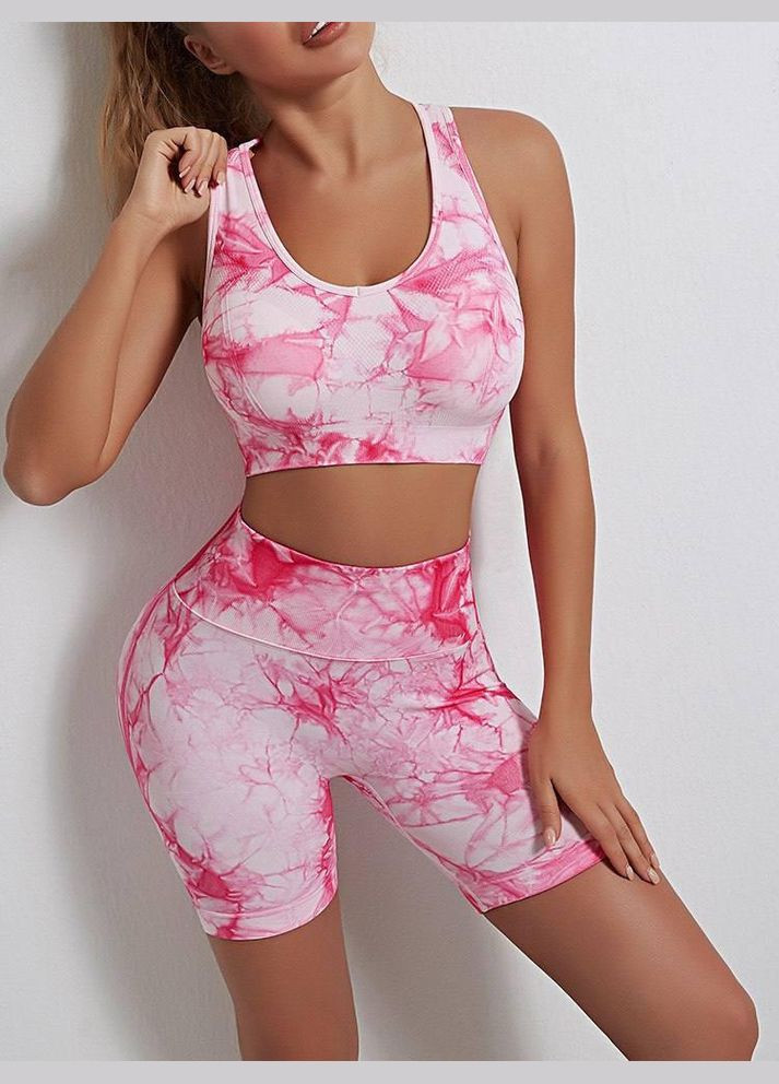 Шорты с мраморным принтом розового цвета, размер S Trends (330245471)