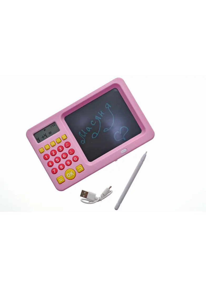 Развивающий калькулятор с планшетом для рисования пластик обучение украинский в ассортименте C0067U YG Toys Нас7067 (370653253)