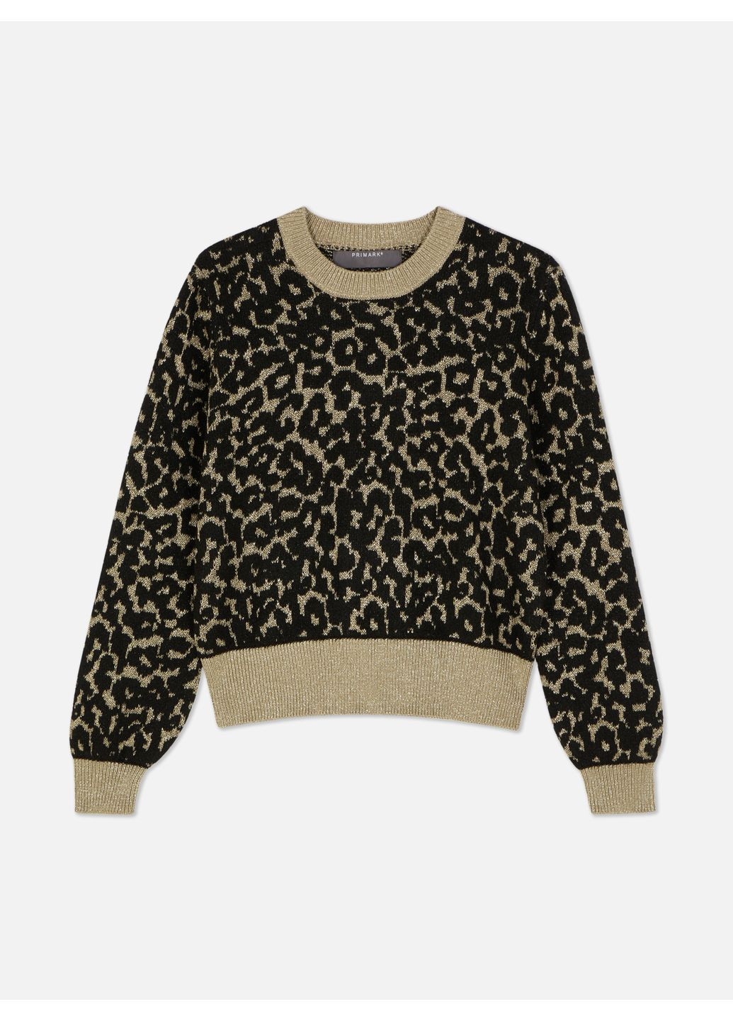 Бежевый джемпер демисезон,бежевый в черные узоры, Primark