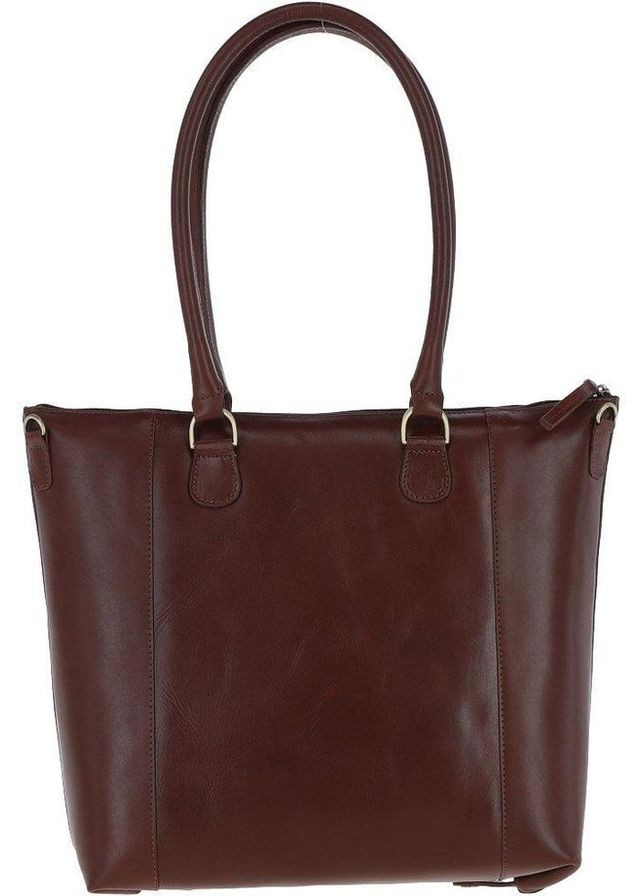 Сумка тоут через плече жіноча шкіряна середня Коричневий 36021 Ashwood (338182711)