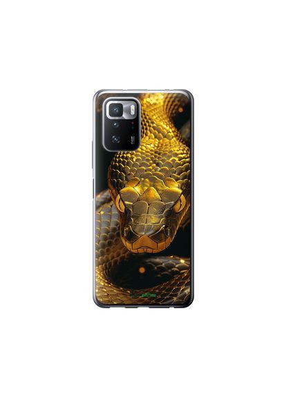 Чехол на Xiaomi Redmi Note 10 Pro 5G Golden snake "6072u-3333-2448" Endorphone (365809769)