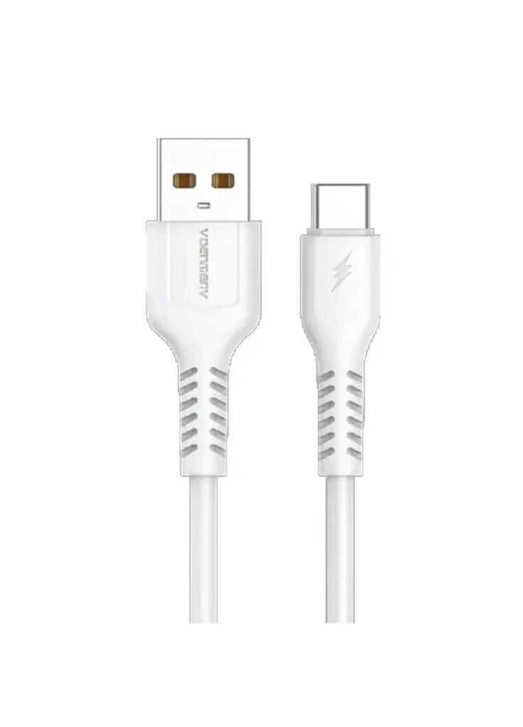 Дата кабеля (m481521) Denmen USB 2.0 AM to USB-C 1.0m 2.4A silicone white (367070858)