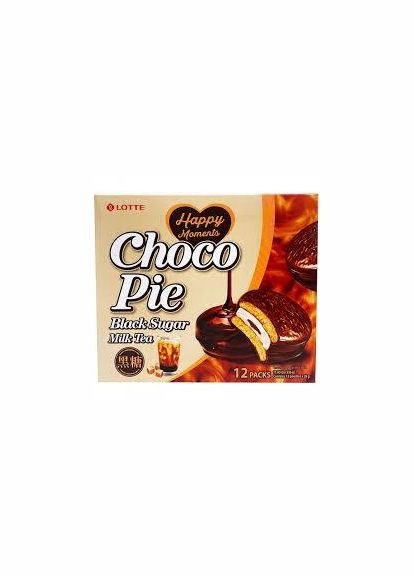 Тістечко шоколадне Choco Pie Black Sugar Milk Tea 336г LOTTE (349811471)