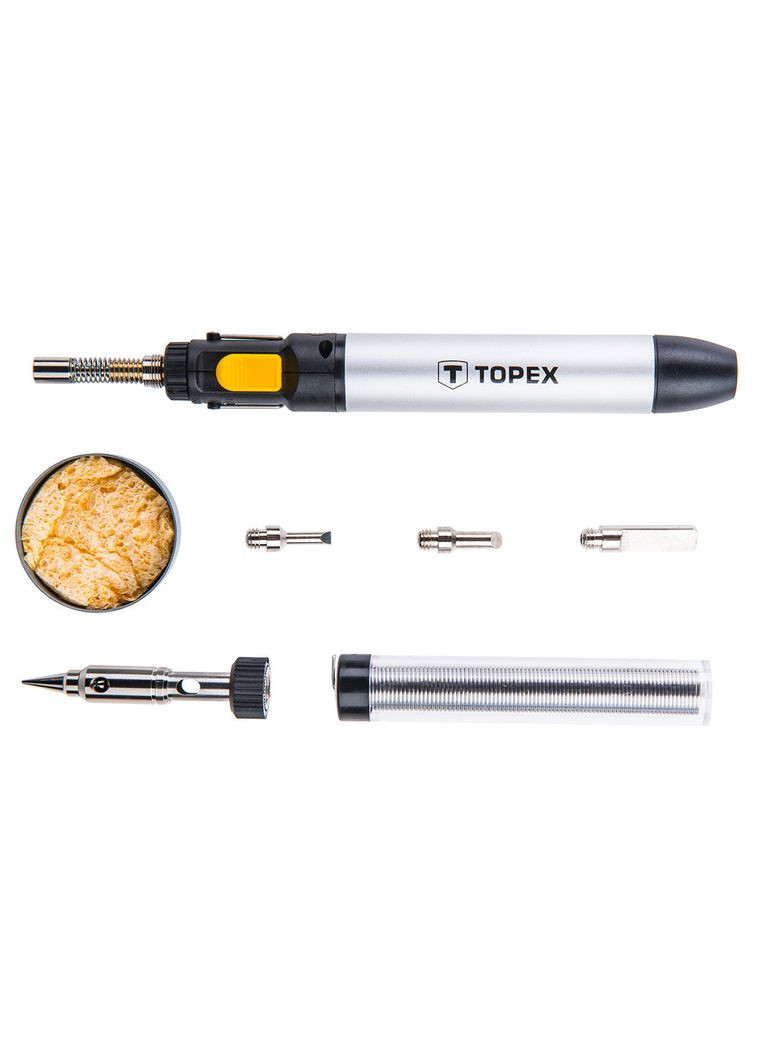 Газовий мікропаяльник 44E108 із насадками та припоєм Topex (354198053)