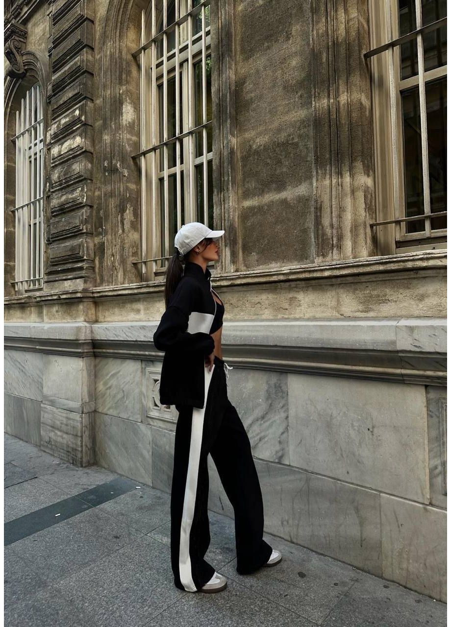 Женский спортивный костюм: кофта с высоким воротником и брюки свободного кроя. MonCher (352167853)