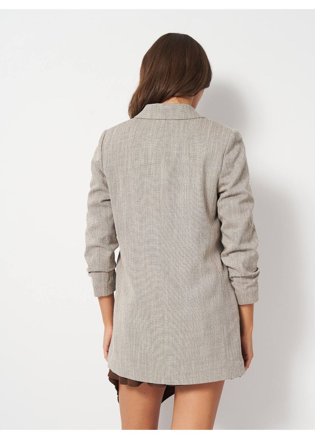 Бежевый женский жакет H&M однотонный - демисезонный