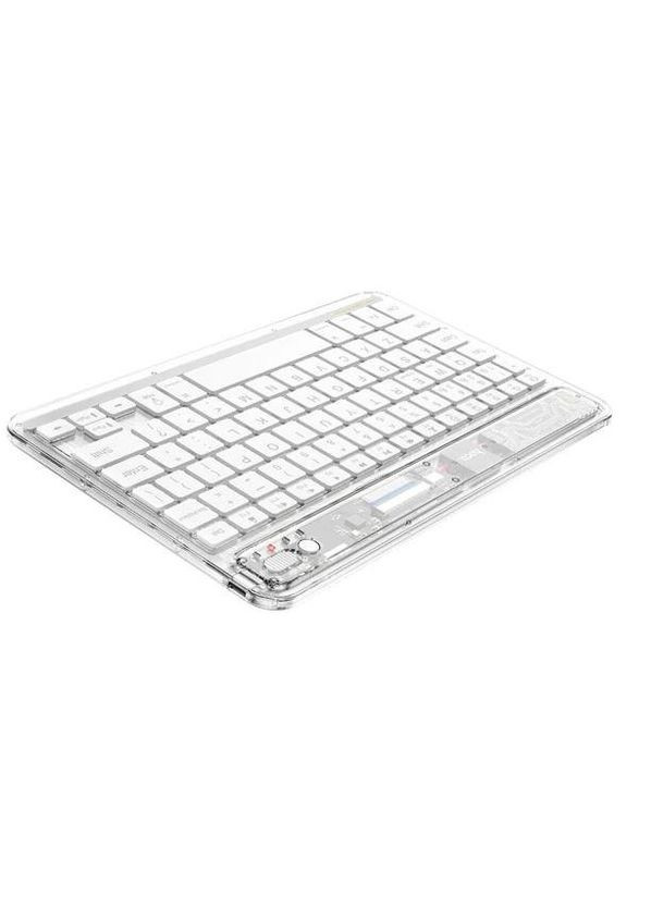 Клавіатура бездротова S55 Transparent Discovery edition wireless BT keyboard Space White Hoco (293345615)