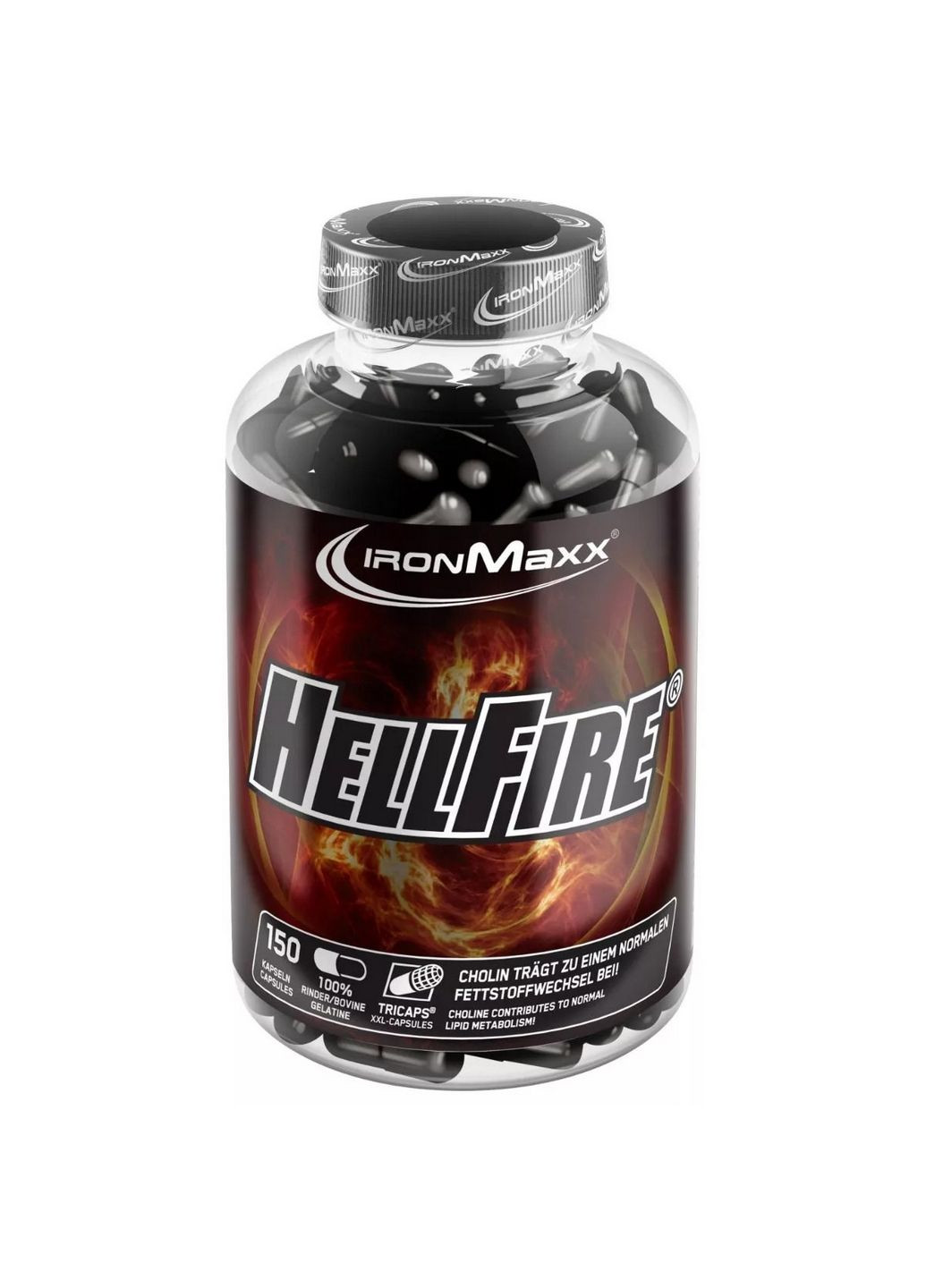 Жироспалювач Hellfire Fatburner, 150 капсул Ironmaxx (293342070)