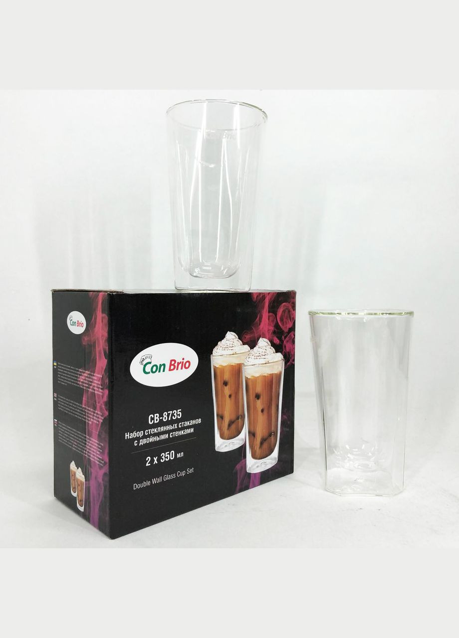 Чашки з подвійним дном для еспресо CB-8735-2, Набір чашок з подвійним дном YD-194 для кави Con Brio (352769489)