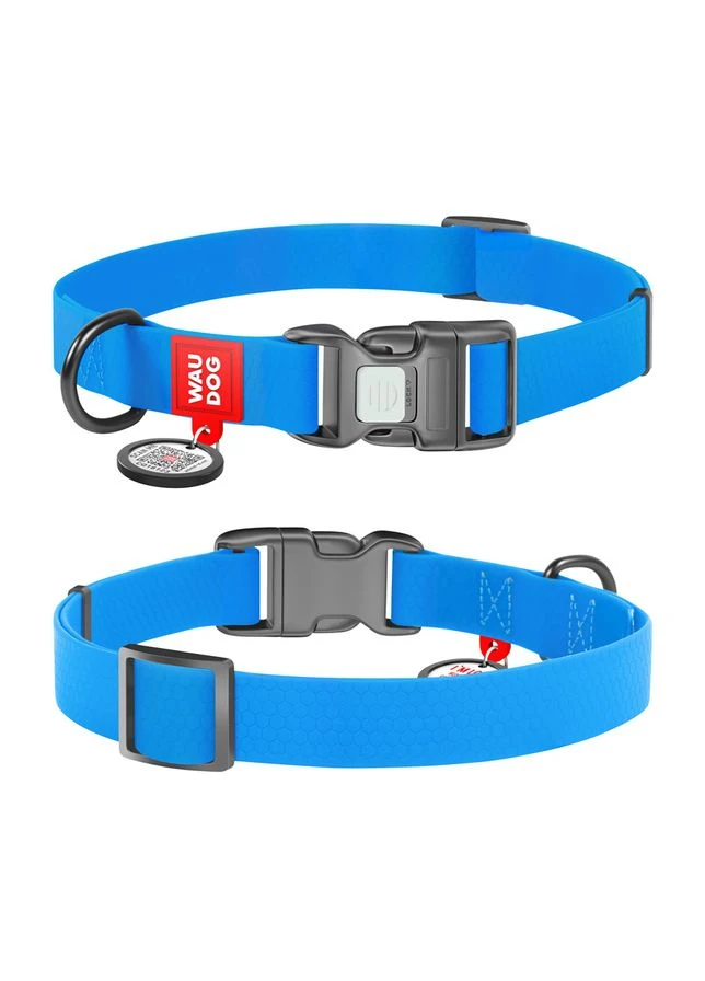 Ошейник для собак водостойкий WAUDOG Waterproof c QR паспортом, пластиковая пряжка-фастекс, Ш 25 мм, Дл 38-58 см, Collar (377036575)