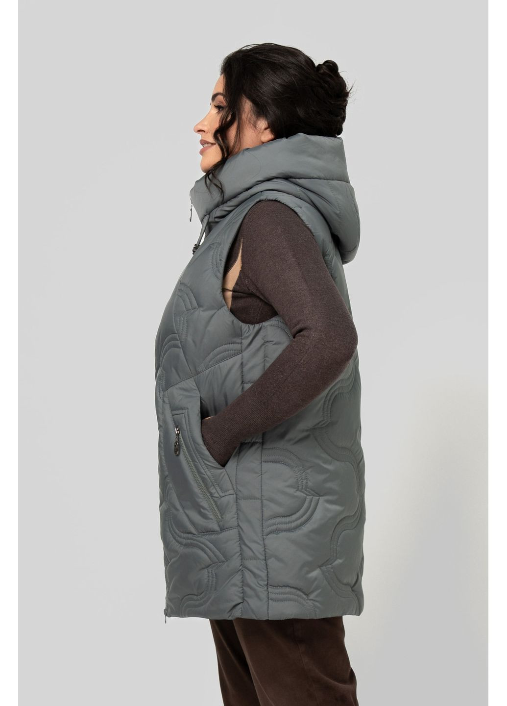 Жіночий жилет Дана на блискавці із капюшоном All Posa (ap102477p) A'll Posa (361032757)