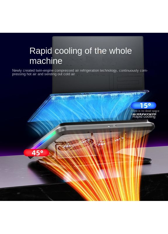 Підставка для ноутбука з охолодженням D17 RGB, Black VHG (366089094)