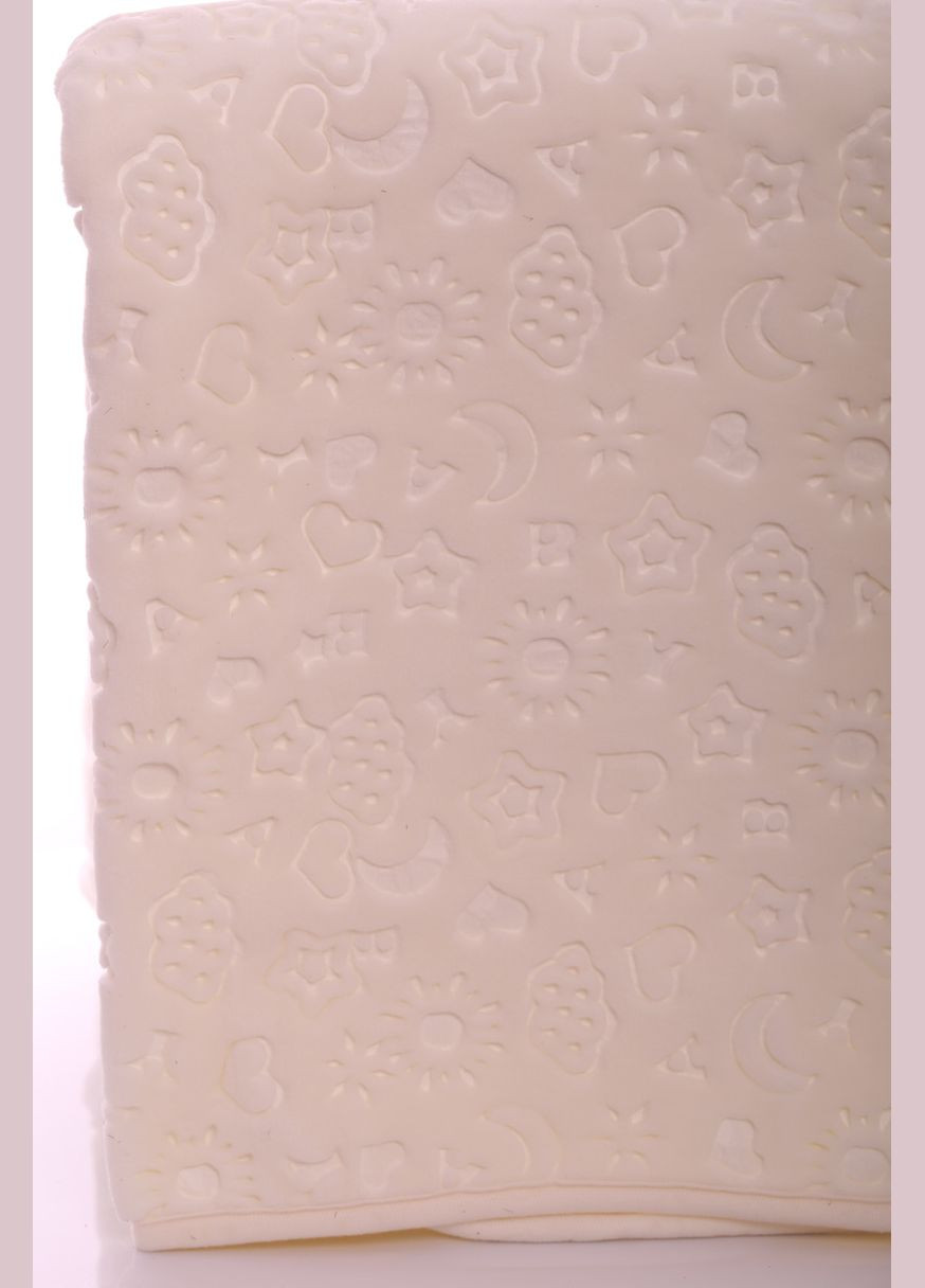 Плед хутряний з візерунком 110*90 см бежевий (28815) BABYKROHA (297197648)