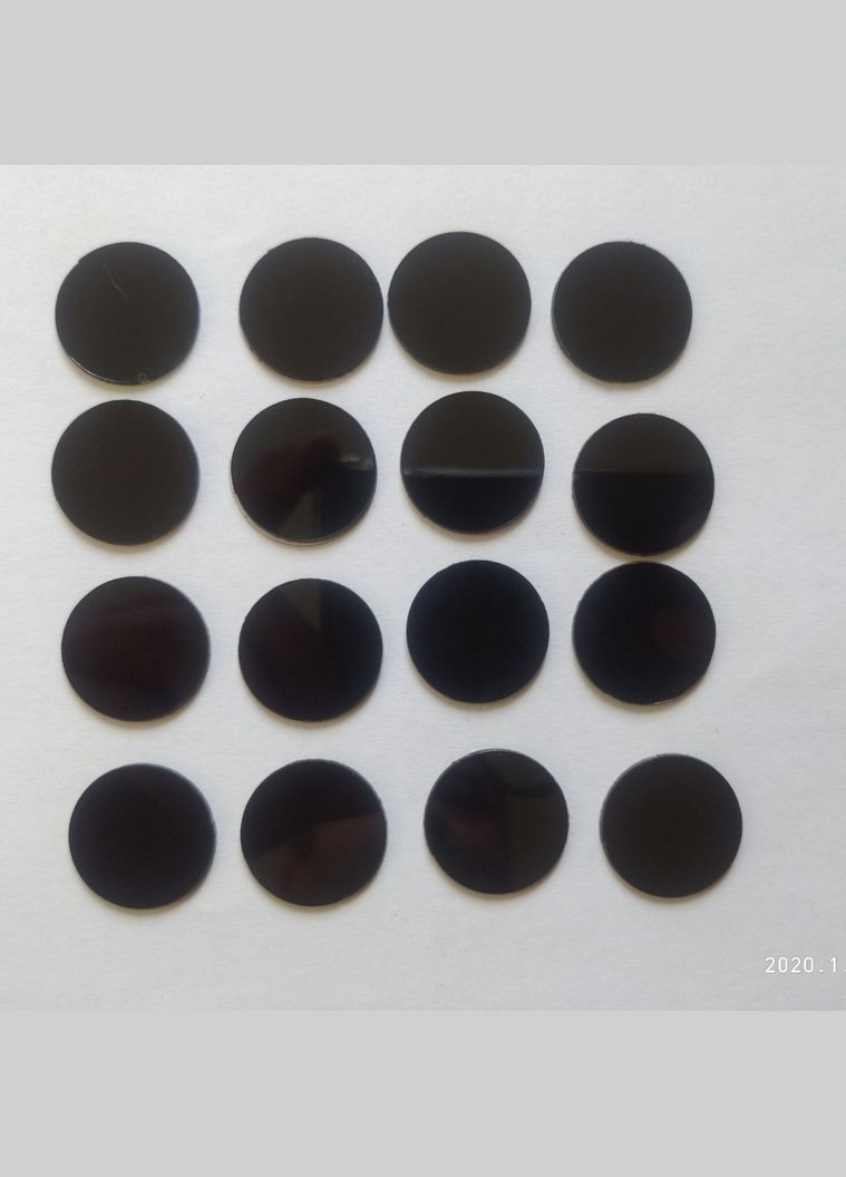 Пластиковые наклейки круги Черные 45 шт 2 см Б369 No Brand (304062896)