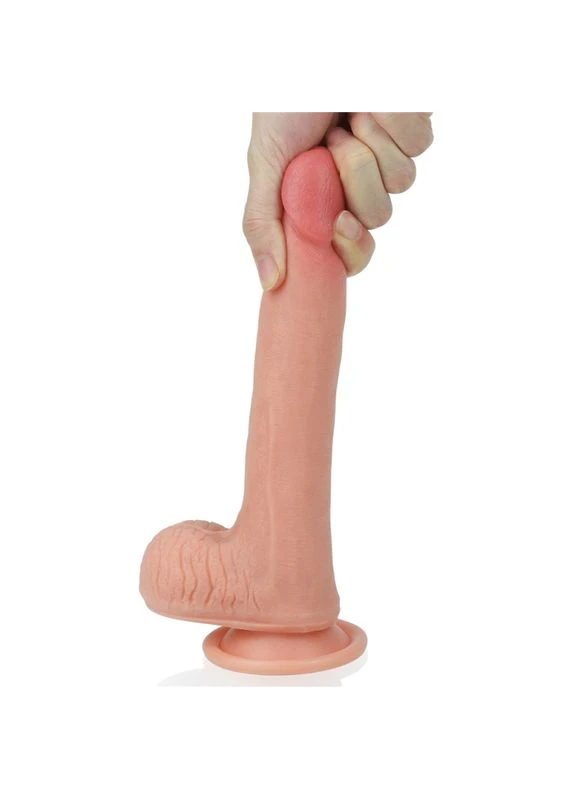 Фаллоимитатор из двойного слоя силикона телесный Dual layered Platinum Silicone Cock Lovetoy (381049491)