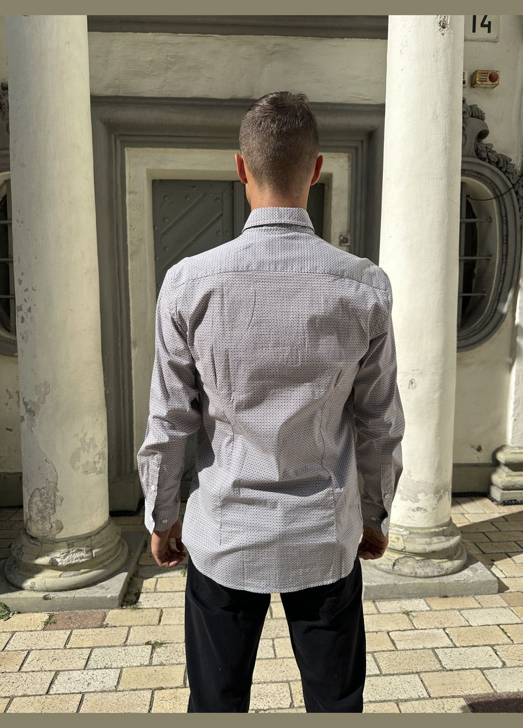 Светло-серая классическая, повседневный, праздничный рубашка Y-TWO