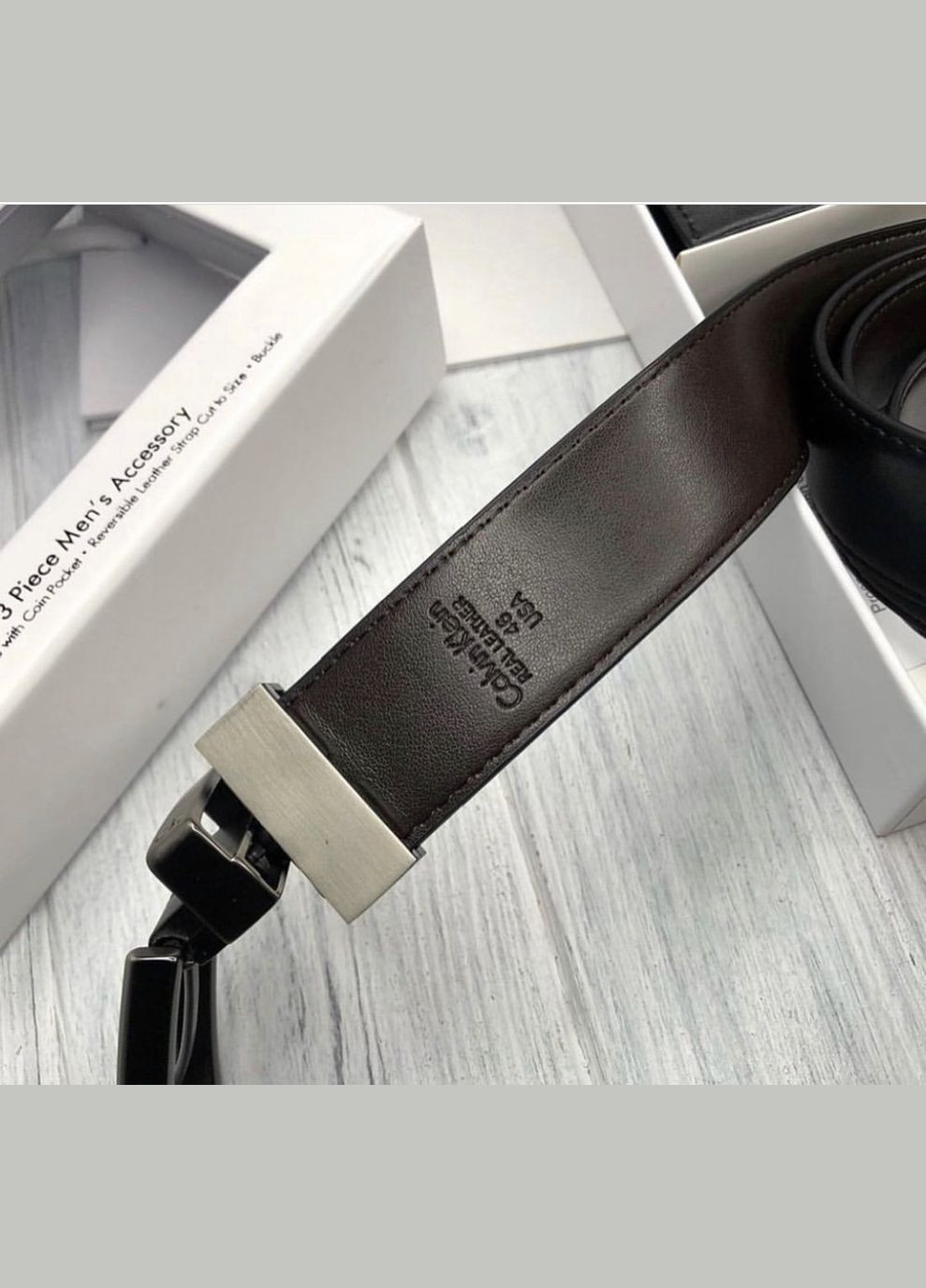 Мужской подарочный набор портмоне и ремень (439) No Brand (322156896)