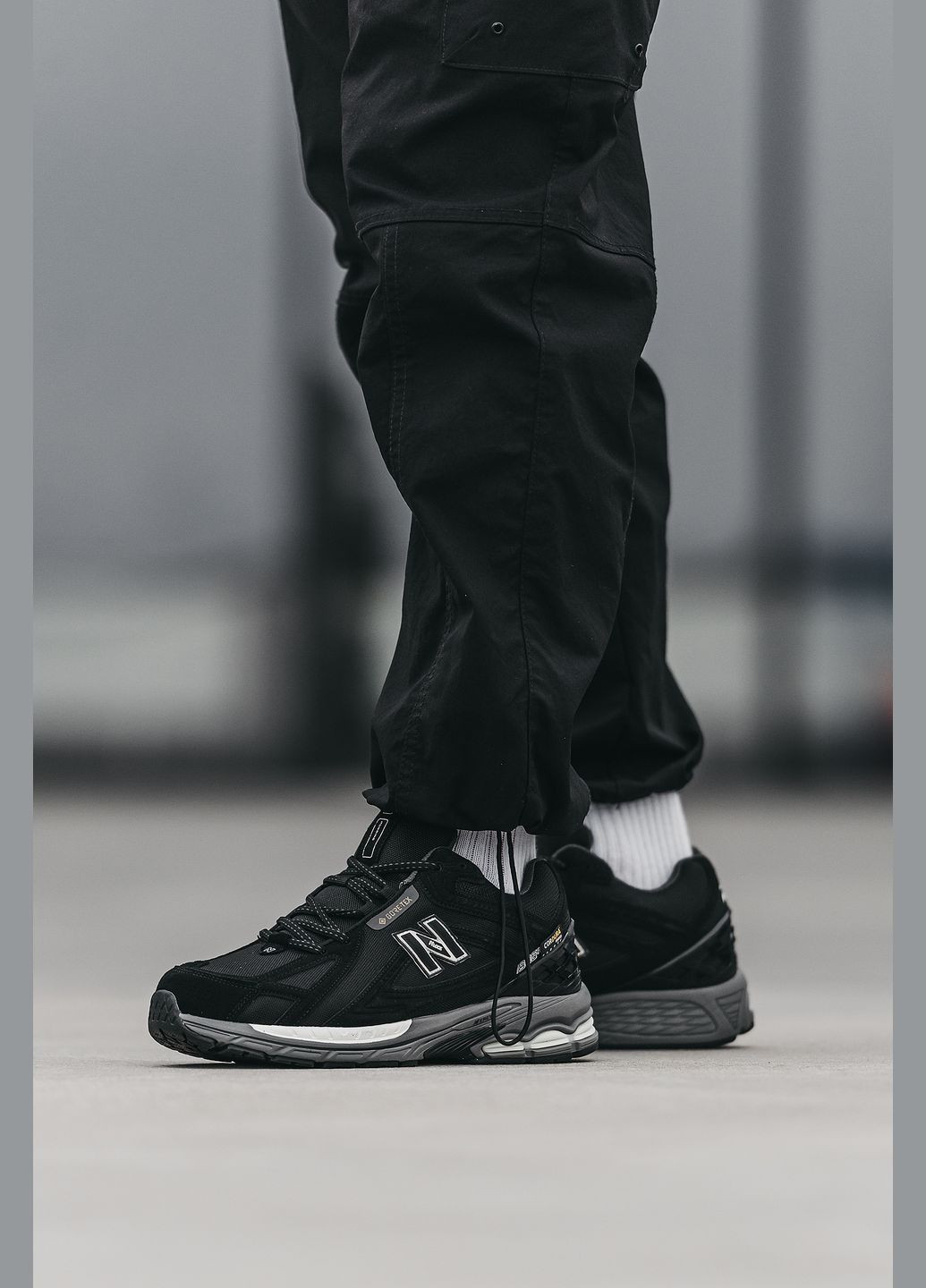 Черные зимние кроссовки зимние мужские new balance 1906r winter black grey fur gore-tex | нью беланс 1906r черные серые с мехом No Brand