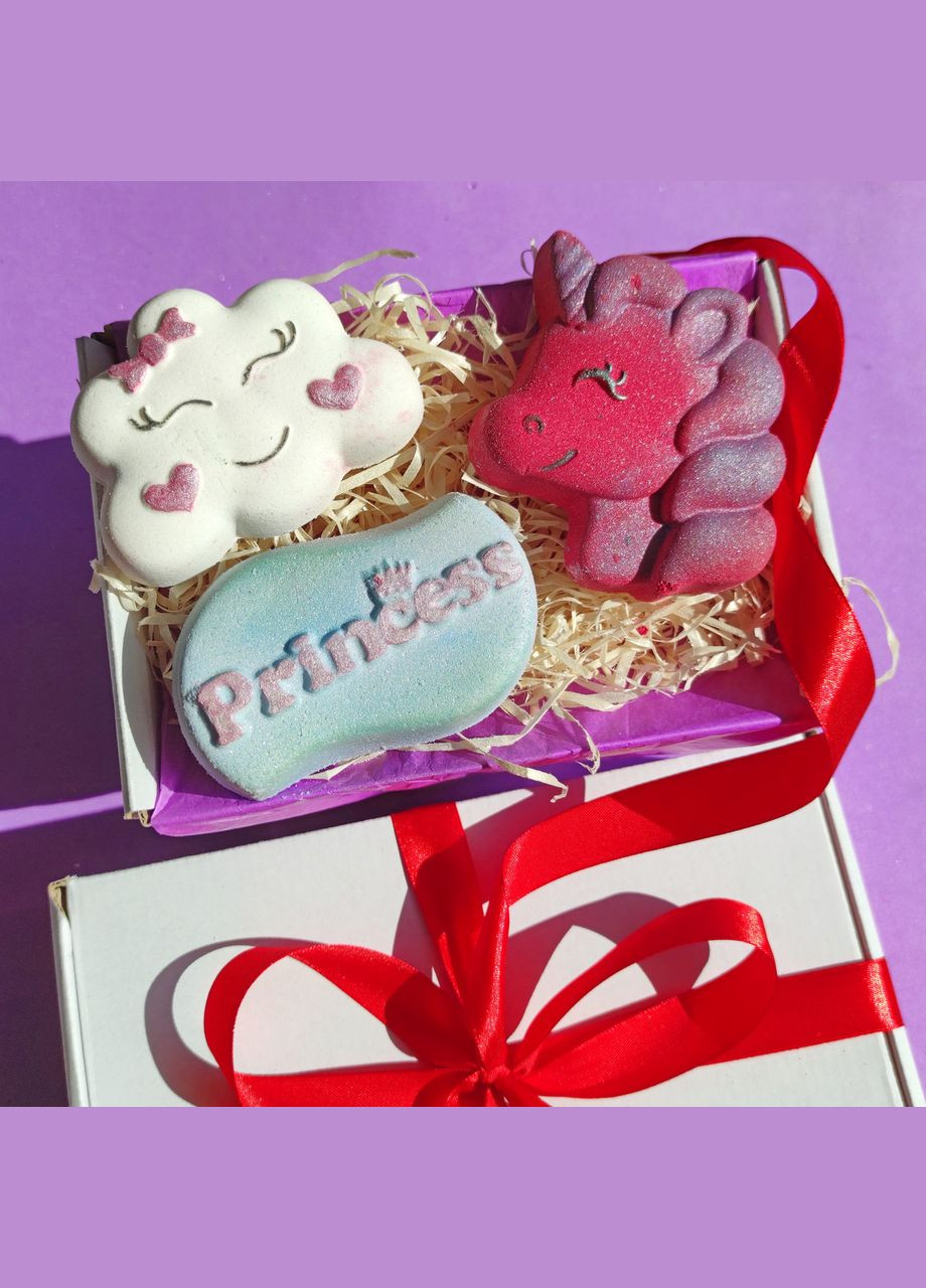 Подарочный набор бомбочек "Мечты принцессы" милый подарок на день рождения для девочки, подруги, сестры No Brand (334338482)