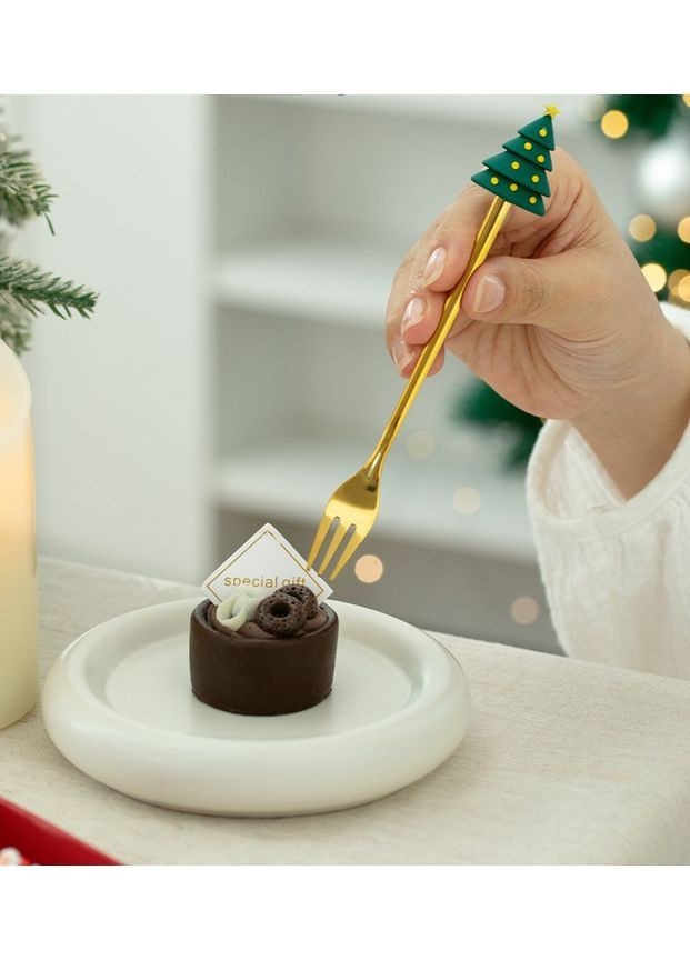 Новогодний подарочный набор из ложек и вилок подарок столовые приборы (арт. 1704) No Brand (369962968)