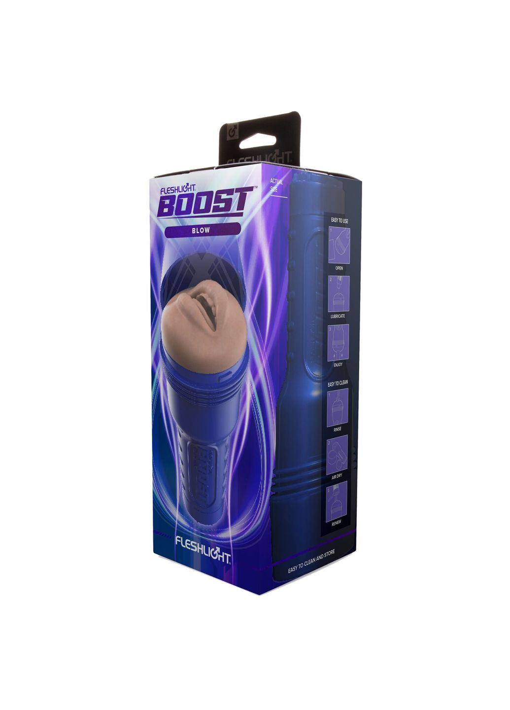 Мастурбатор-ротик Boost Blow Light Medium Flesh, плавающие кольца Turbo Tech - CherryLove Fleshlight (339868115)