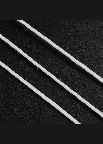 Шнур для рукоділля Вощений шнур бавовна 1 мм Білий Котушка 20 м Finding (316248252)