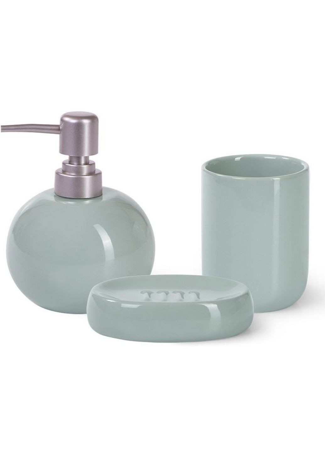 Набір аксесуарів turquoise для ванної кімнати: дозатор, мильниця та склянка Fissman (282582080)