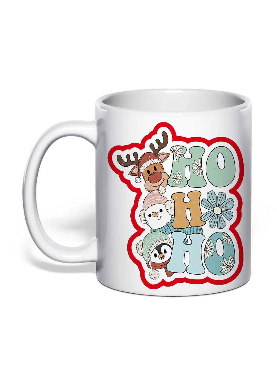 Чашка с печатью "Ho! Ho! Ho! С Новым годом!" 330 мл ( ) (34869) No Brand (370802602)