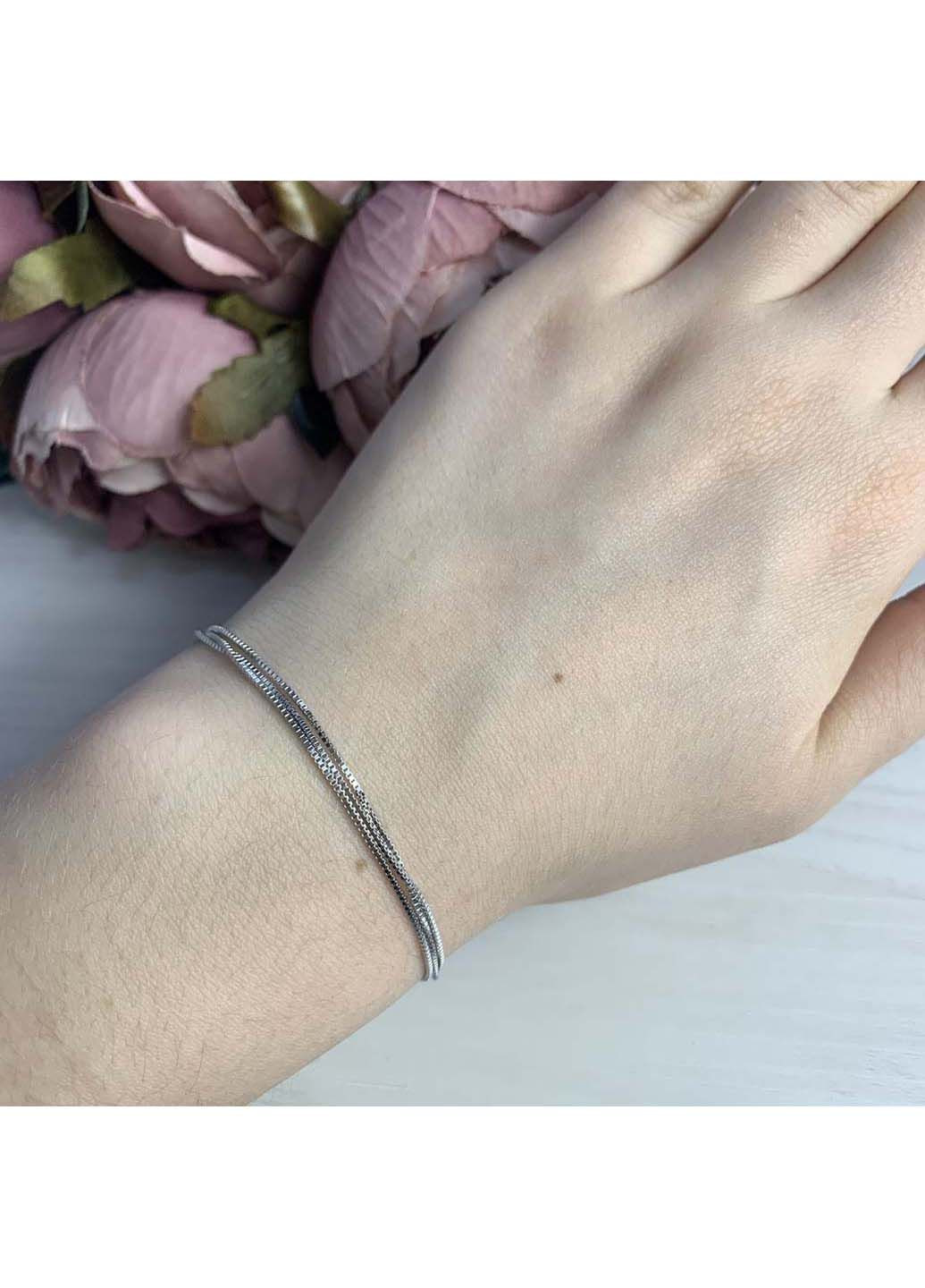 Срібний браслет без каменів (2032830) 17-20 розмір Silver Breeze (317782104)